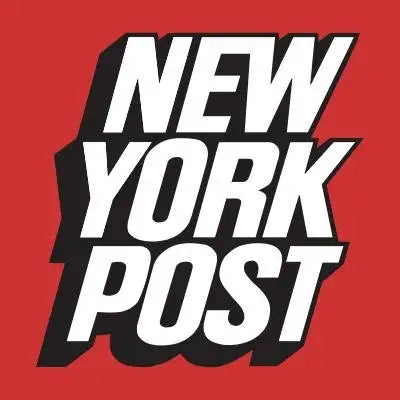 New York post logo on red background