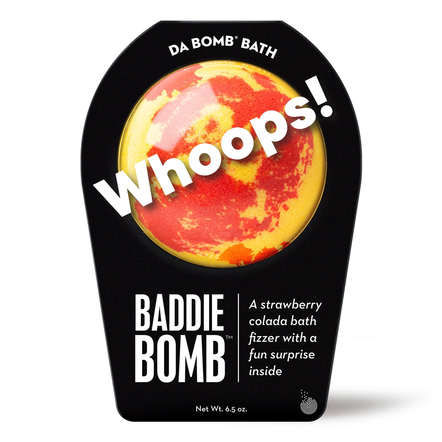 Whoops Baddie red and yellow bath bomb
