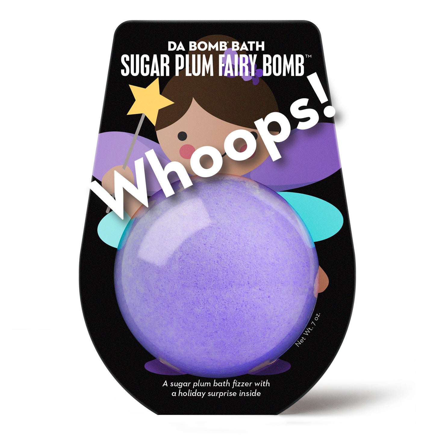 purple whoops fairy bath bomb by da bomb bath fizzers