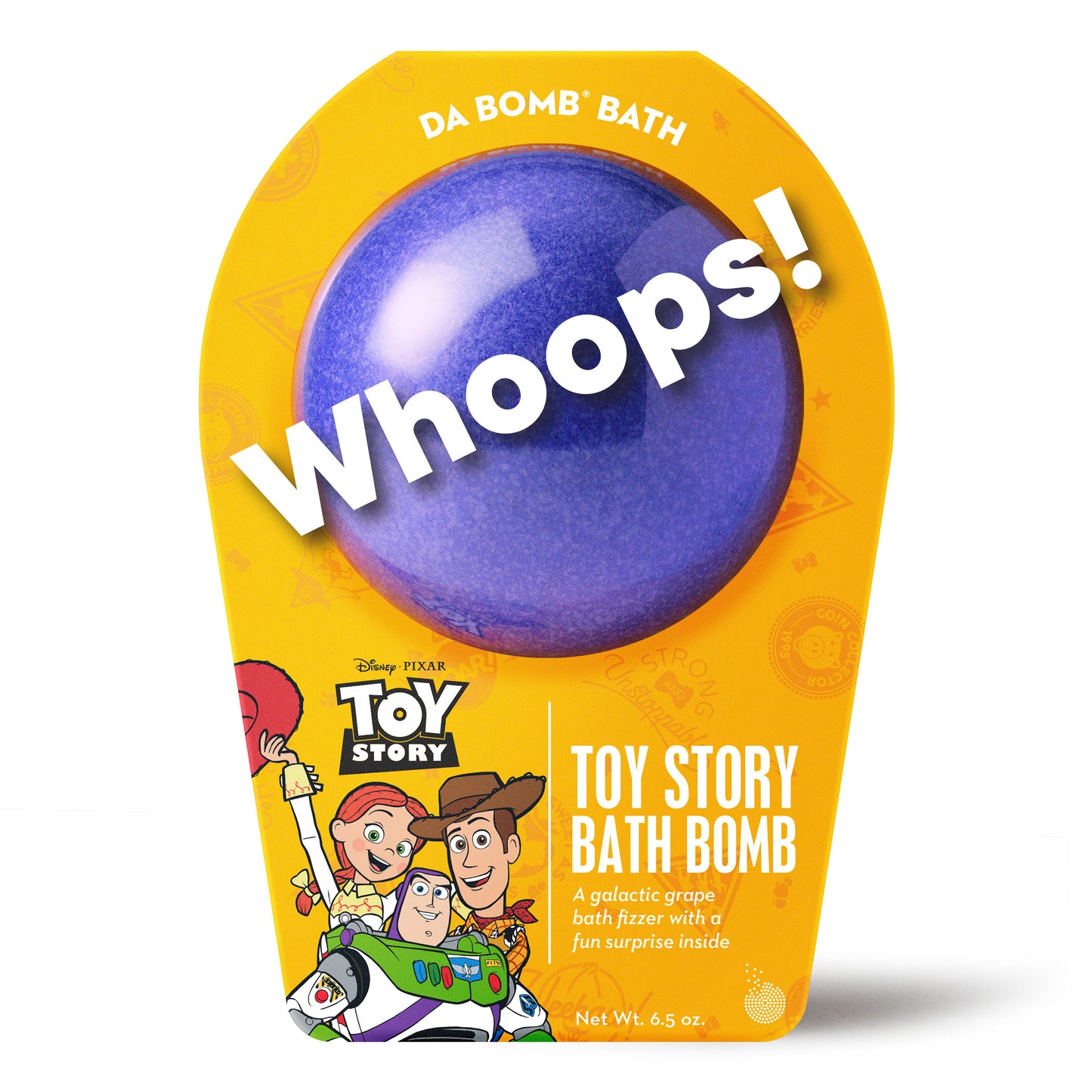 Whoops Toy Story purple bath bomb