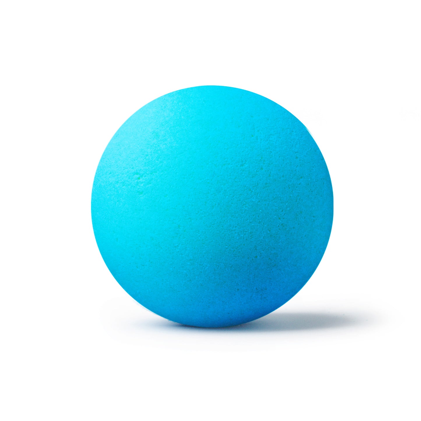 a blue bath bomb with shadow