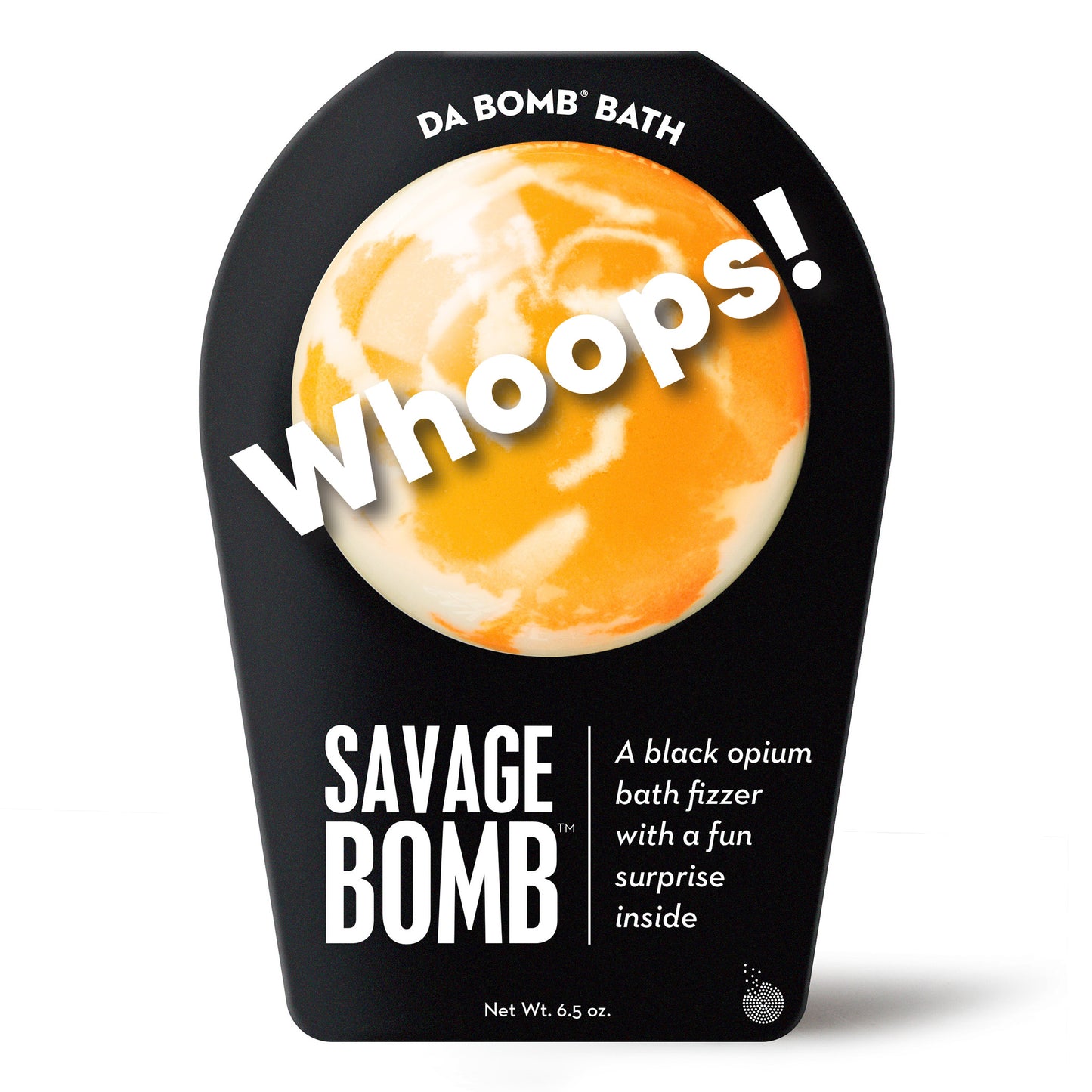 Whoops Savage white and orange bath bomb