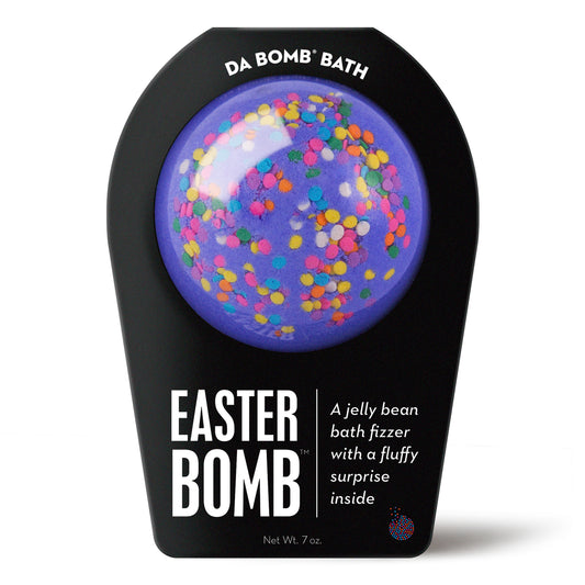 purple easter bomb with multicolored sprinkles by da bomb bath fizzers