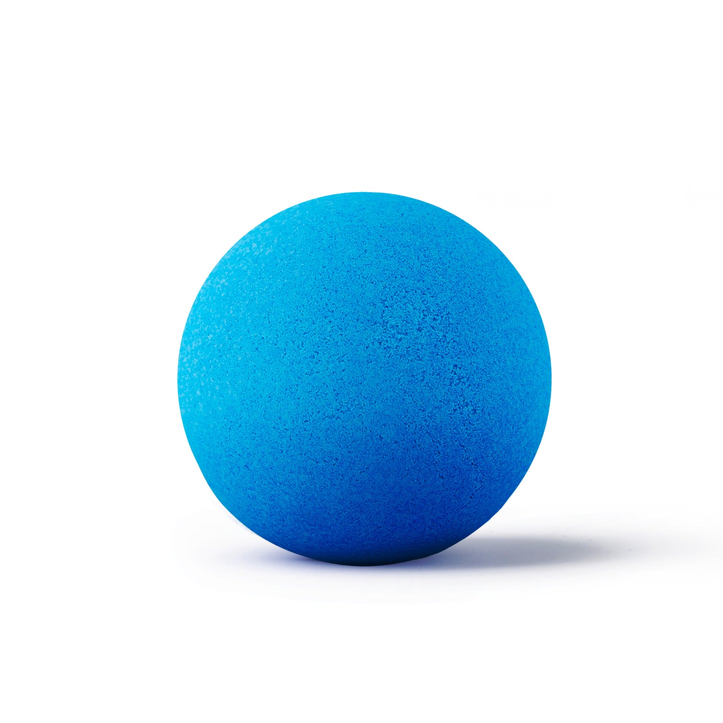 a blue bath bomb with shadow