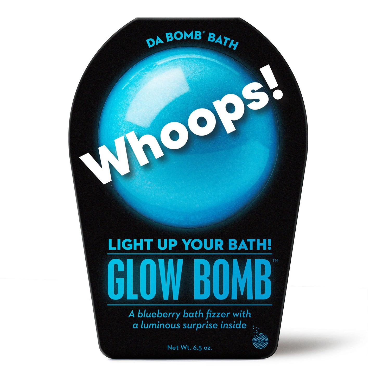 Whoops Glow blue bath bomb