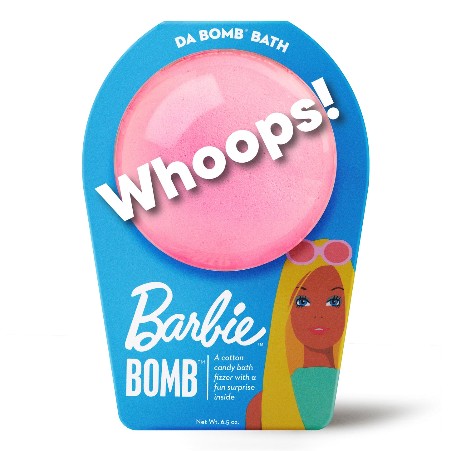 Whoops Barbie pink bath bomb