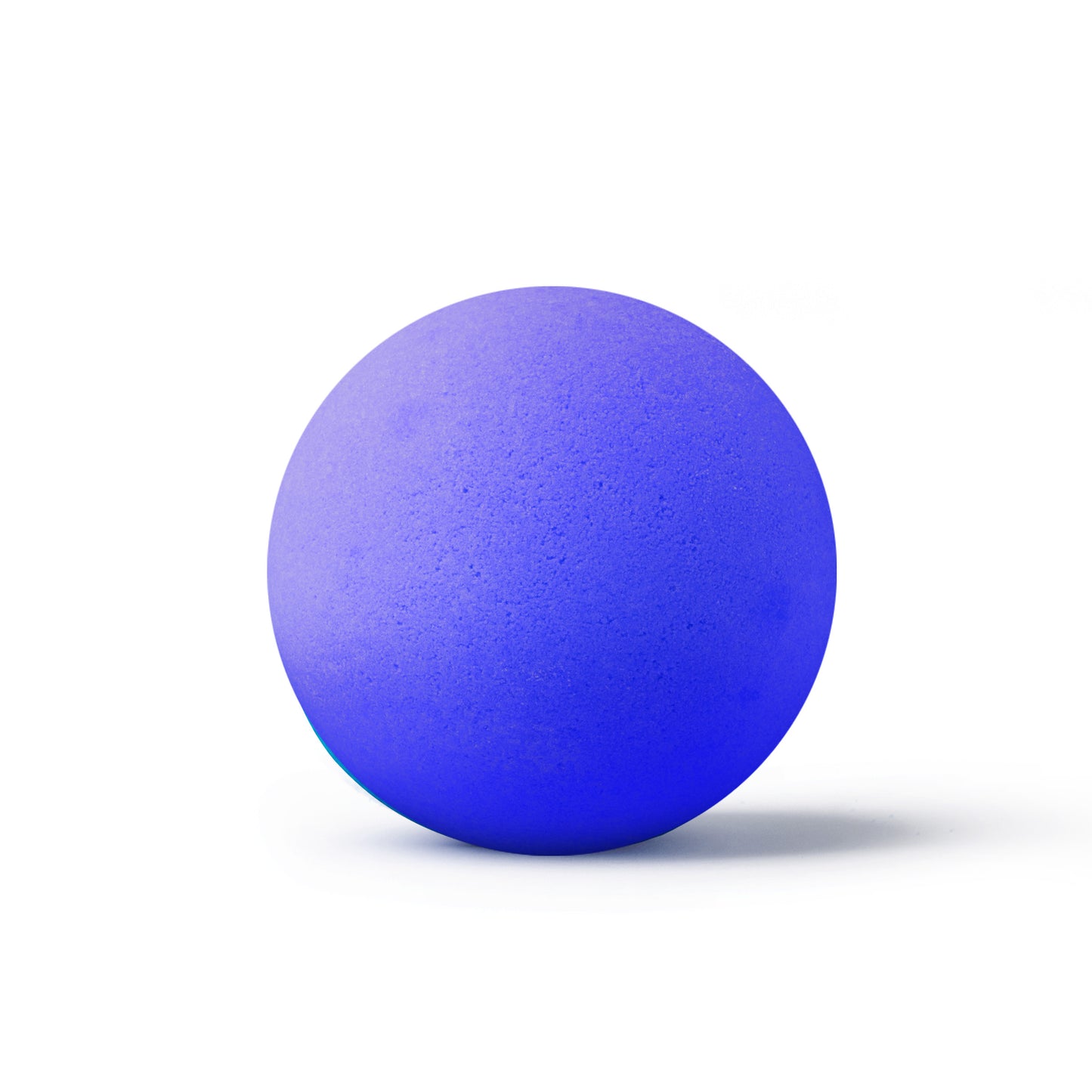 Purple bath bomb on white background with shadow