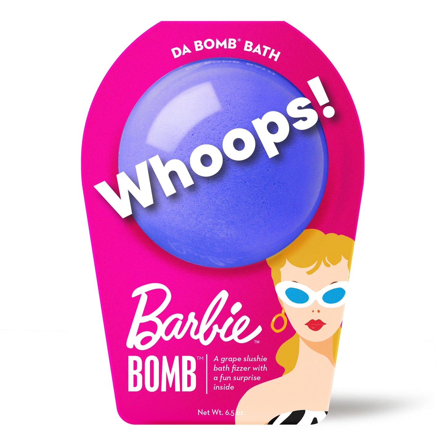 Whoops Barbie purple bath bomb