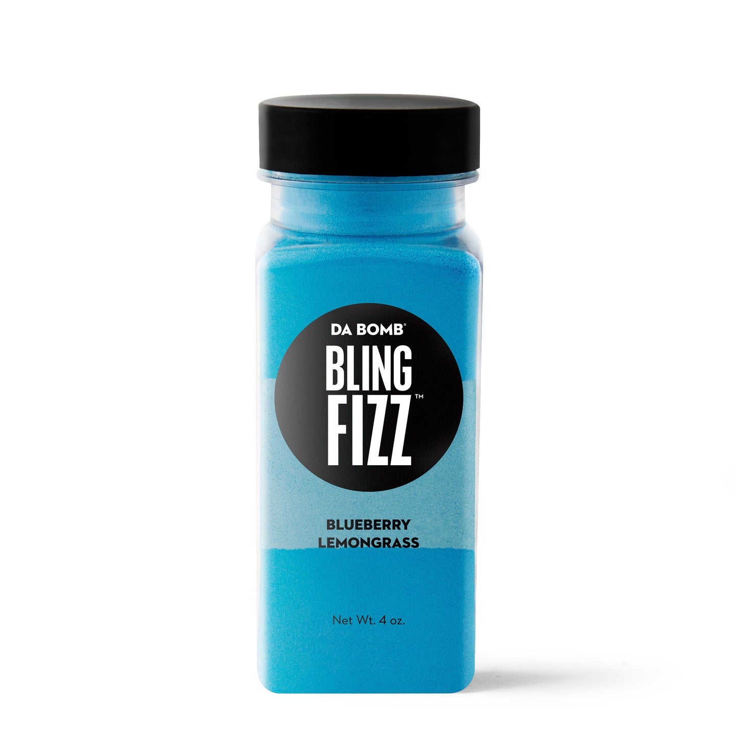 mini jar with blue, light blue and blue fizz