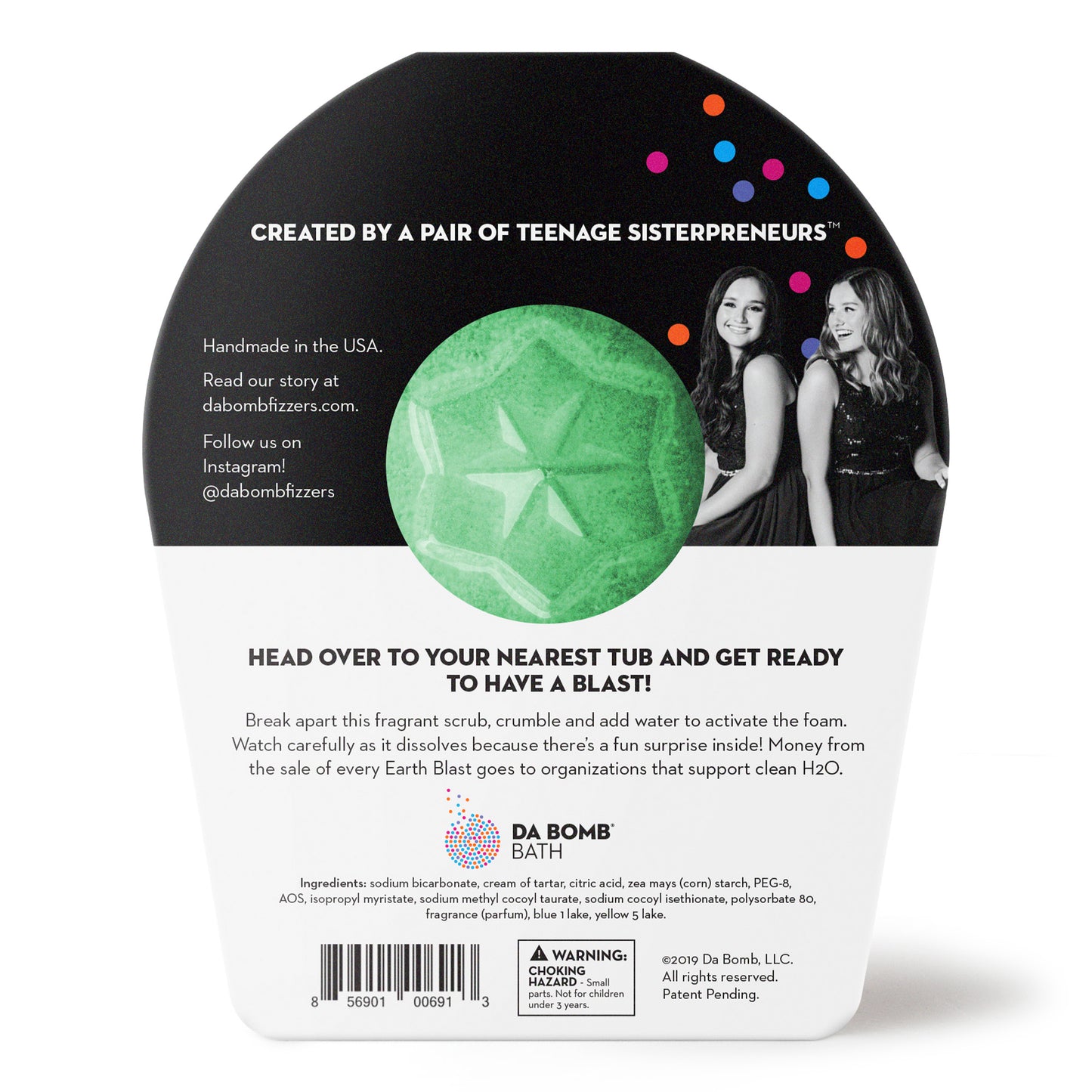 Back side of green earth body scrub