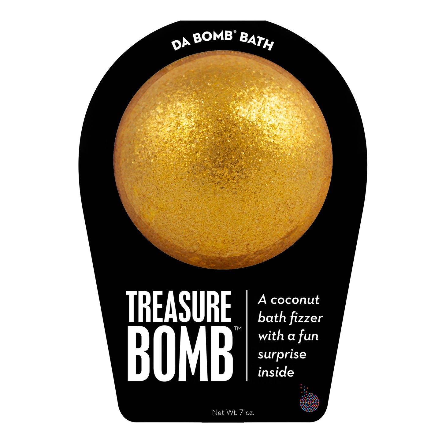 a gold da bomb treasure bath bomb