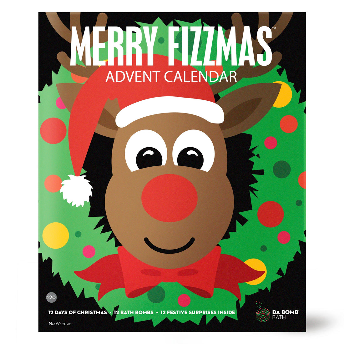 a Rudolph themed merry fizzmas advent calendar