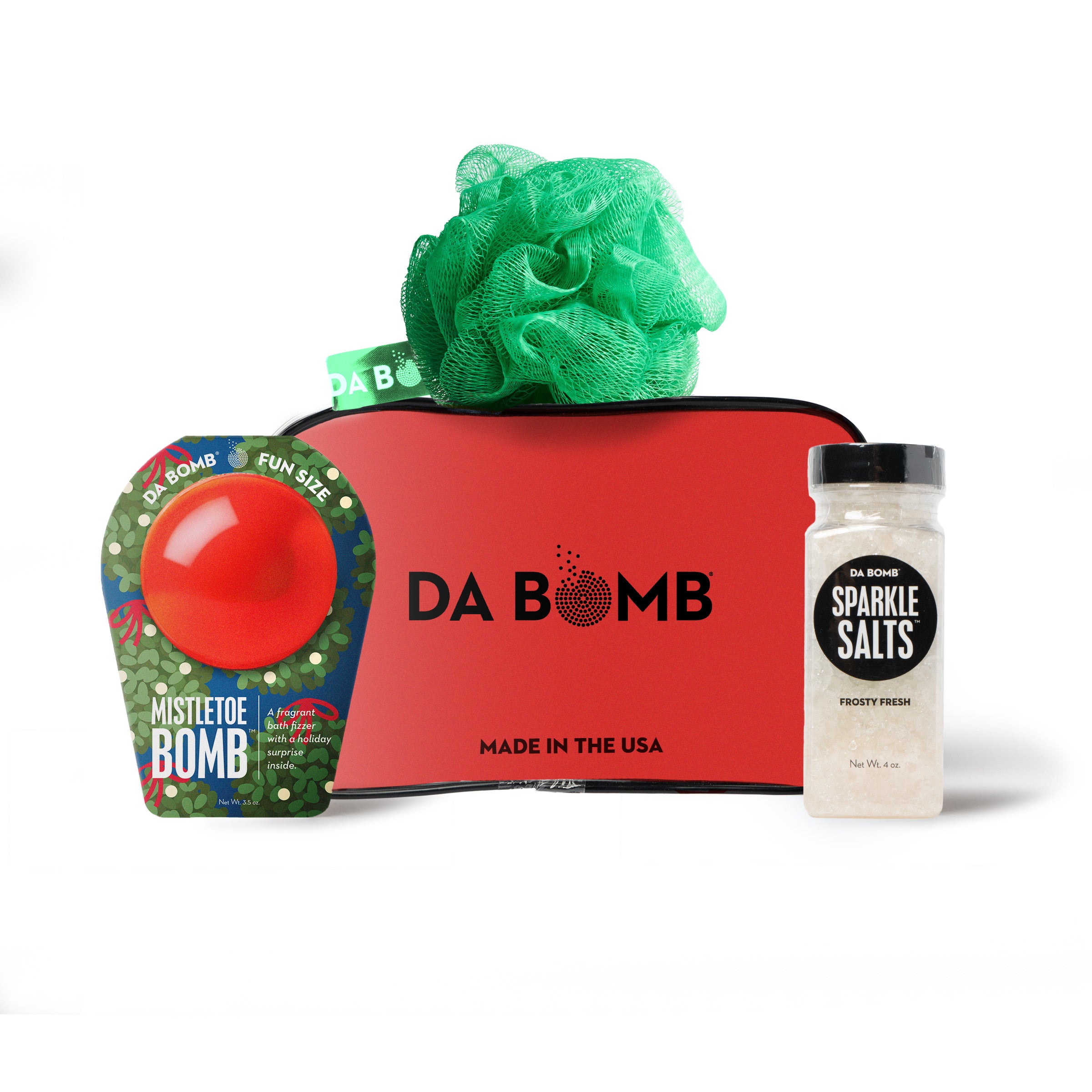 Jingle Gift Set | Holiday Zipper Bags | Da Bomb Fizzers