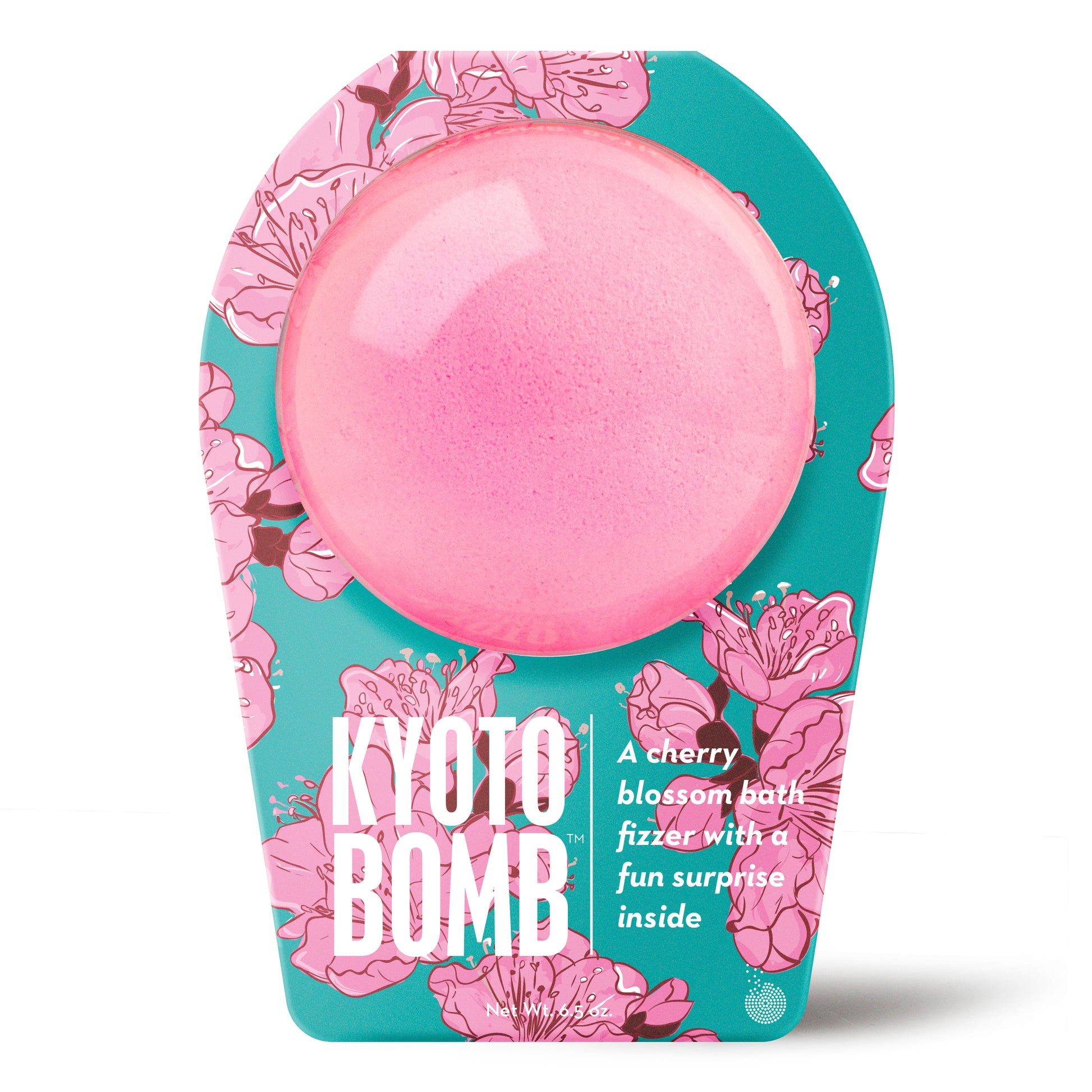 pink bath bomb in kyoto packaging