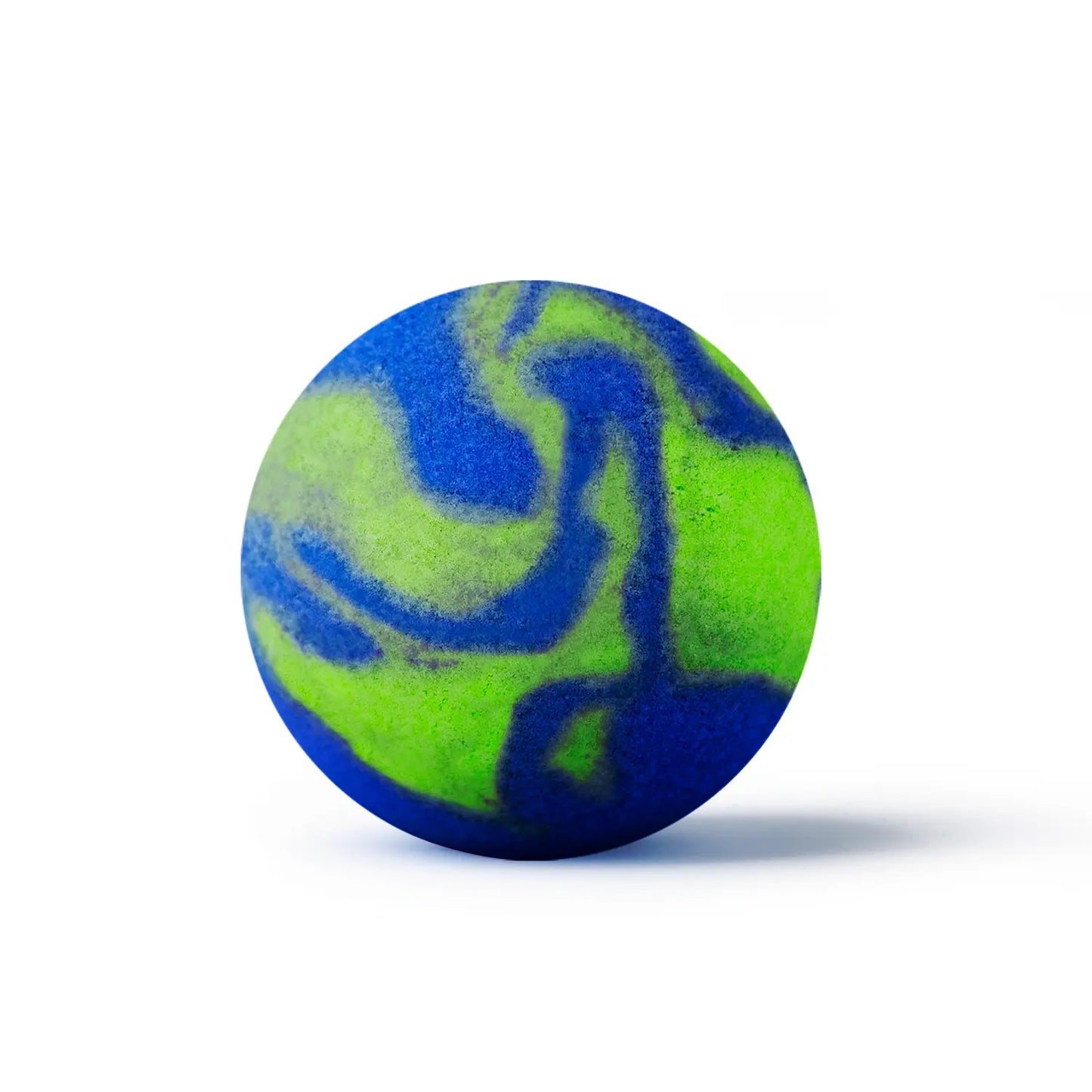 close up of green and blue bath bomb