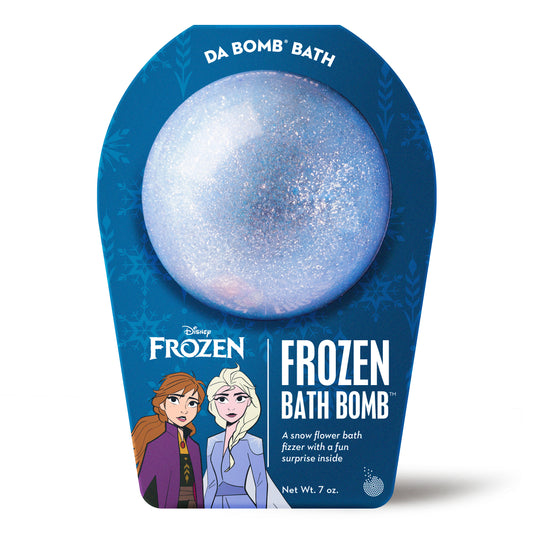 Blue shimmery Frozen bath bomb 