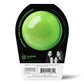 back of green glow bath bomb in black packaging