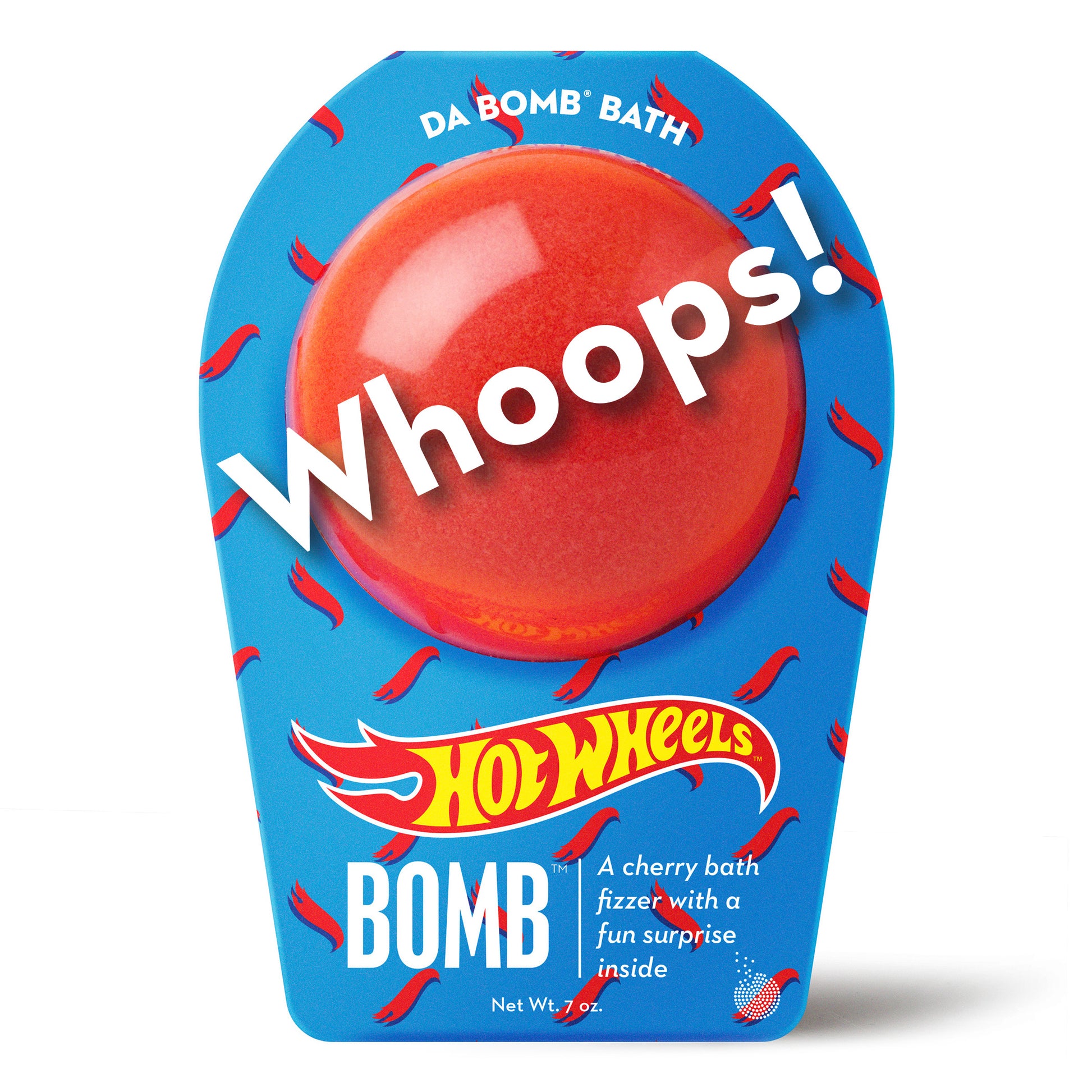 red whoops hot wheels bath bomb by da bomb bath fizzers
