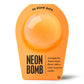 an orange bath bomb in orange packaging 