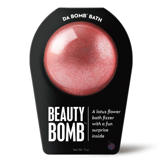 a sparkly pink da bomb bath bomb