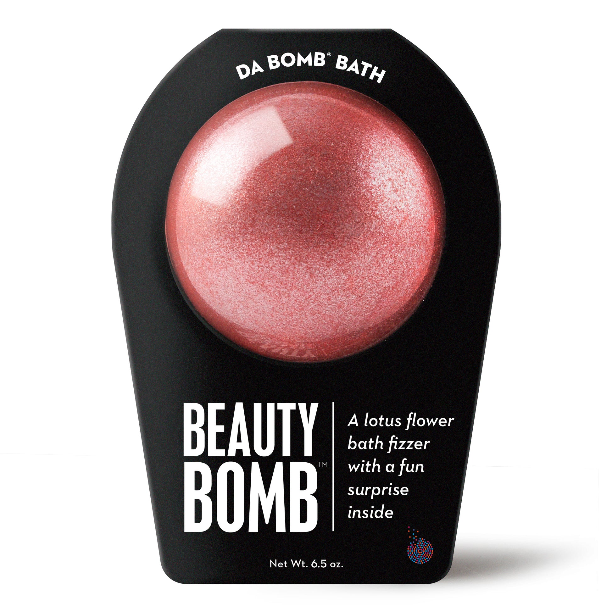 a sparkly pink da bomb bath bomb