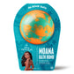 orange and teal bath bomb in blue Moana packaging