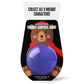 front of purple bath bomb in holiday-themed cartoon bear packaging