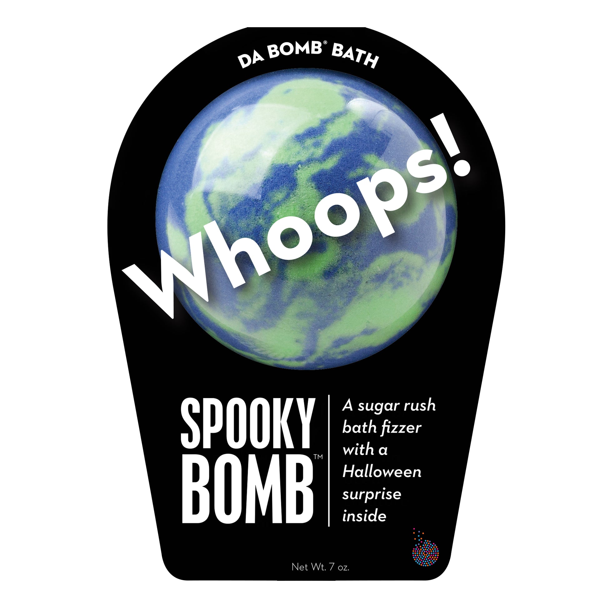 blue and green spooky bath bomb by da bomb bath fizzers
