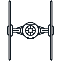 a TIE Fighter icon from star wars