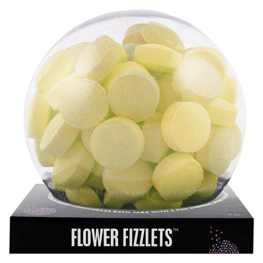 Yellow Flower Fizzlets with a surprise inside, scented as primose.