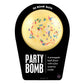 Yellow with multi-color sprinkle Party Bomb with a surprise inside, scented as pineapple.