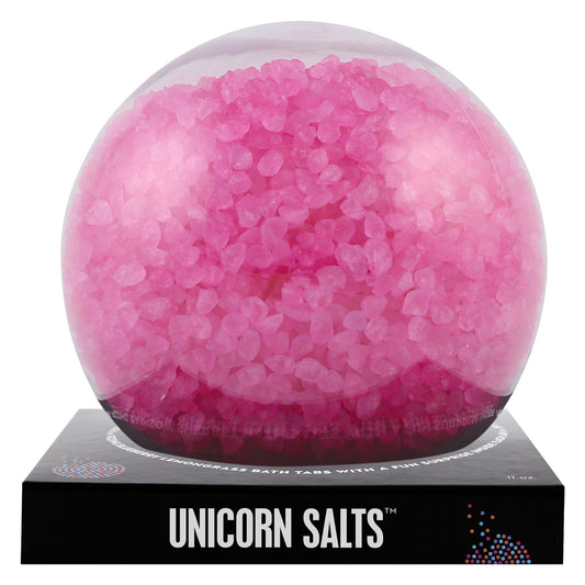 Pink Unicorn Salts with a surprise inside, scented as rainbow sherbet.